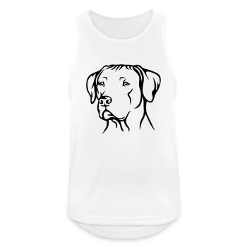 Rhodesian Ridgeback - Männer Tank Top atmungsaktiv - Weiß - Vorne - Nick (188cm)