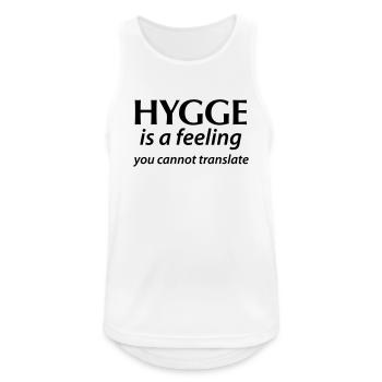Hygge est un sentiment que vous ne pouvez pas traduire la chance Oui! - Débardeur respirant Homme - blanc - Devant - Nick (188cm)