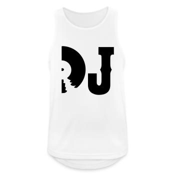 dj - Männer Tank Top atmungsaktiv - Weiß - Vorne - Nick (188cm)