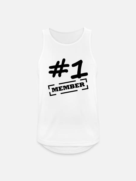 nummer 1 member - Männer Tank Top atmungsaktiv - Weiß