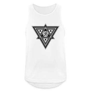 Om Aum 2 - Men's Breathable Tank Top - white - Front - Nick (188cm)
