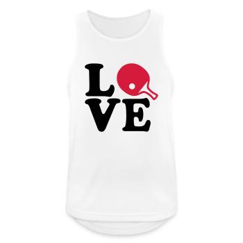 Ping Pong love - Men's Breathable Tank Top - white - Front - Nick (188cm)