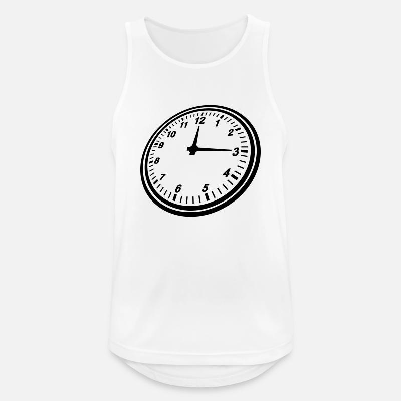 clock_design_yu1 - Männer Tank Top atmungsaktiv - Weiß