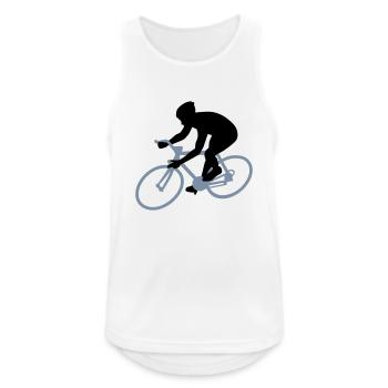 Cycling - Men's Breathable Tank Top - white - Front - Nick (188cm)