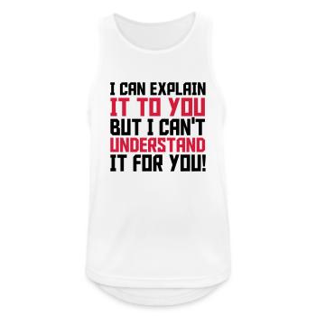 Explain - Men's Breathable Tank Top - white - Front - Nick (188cm)