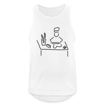 brot backen - Männer Tank Top atmungsaktiv - Weiß - Vorne - Nick (188cm)
