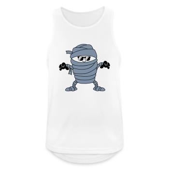 mumie sonnenbrille - Männer Tank Top atmungsaktiv - Weiß - Vorne - Nick (188cm)