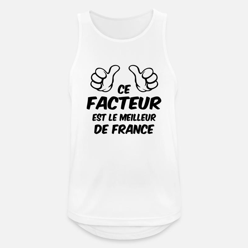 BEST FACTOR - Men's Breathable Tank Top - white