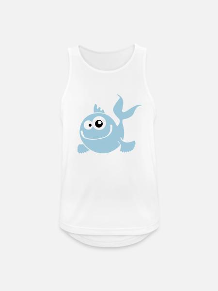 fish boy - Männer Tank Top atmungsaktiv - Weiß