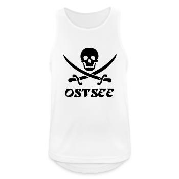 baltique crâne pirate - Débardeur respirant Homme - blanc - Devant - Nick (188cm)