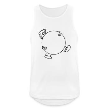 balle balle porter gros homme lourd figu - Débardeur respirant Homme - blanc - Devant - Nick (188cm)