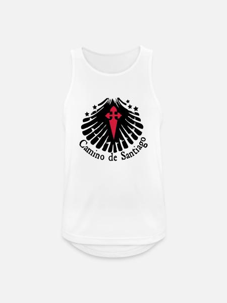 camnio_de_santiago_shell_stars - Männer Tank Top atmungsaktiv - Weiß