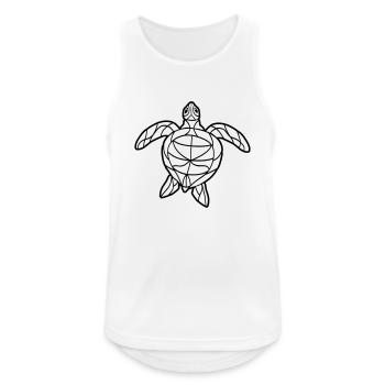 kontur comic cartoon wasserschildkroete schildkroe - Männer Tank Top atmungsaktiv - Weiß - Vorne - Nick (188cm)