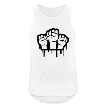Revolution Graffiti - Débardeur respirant Homme - blanc - Devant - Nick (188cm)