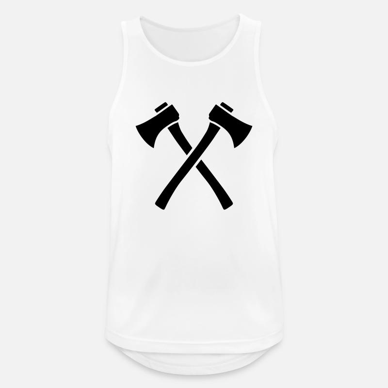 Axt - Männer Tank Top atmungsaktiv - Weiß