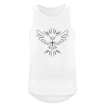holy_ghost_001 - Männer Tank Top atmungsaktiv - Weiß - Vorne - Nick (188cm)