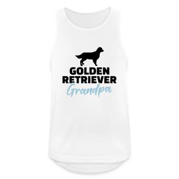 Golden Retriever - Débardeur respirant Homme - blanc - Devant - Nick (188cm)
