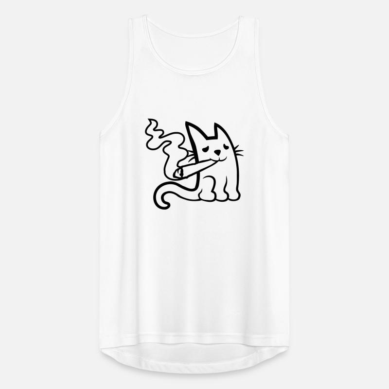 Weed Joint Drogen Katze Männer Tank Top atmungsaktiv