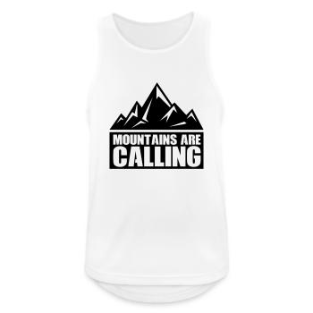 Mountains are Calling - Men's Breathable Tank Top - white - Front - Nick (188cm)