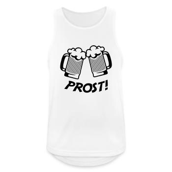 bier prost - Männer Tank Top atmungsaktiv - Weiß - Vorne - Nick (188cm)