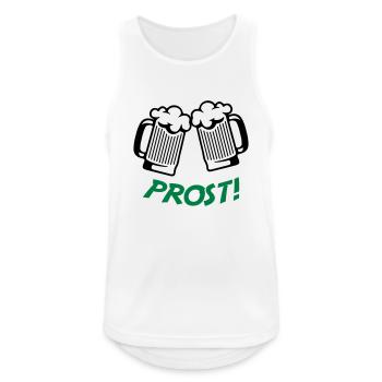 bier prost - Männer Tank Top atmungsaktiv - Weiß - Vorne - Nick (188cm)