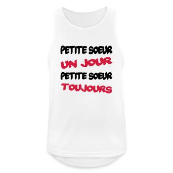 LITTLE SISTER one day - Men's Breathable Tank Top - white - Front - Nick (188cm)