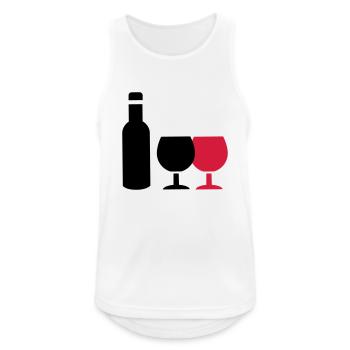 Wein Icon - Männer Tank Top atmungsaktiv - Weiß - Vorne - Nick (188cm)