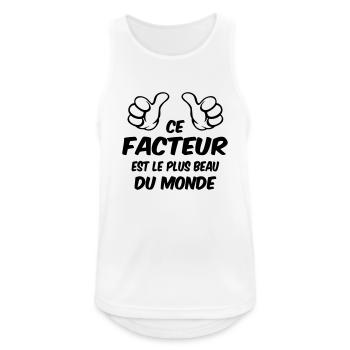 BEST FACTOR - Men's Breathable Tank Top - white - Front - Nick (188cm)
