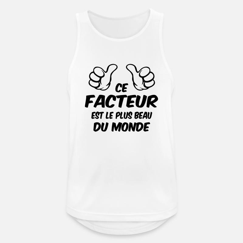 BEST FACTOR - Men's Breathable Tank Top - white