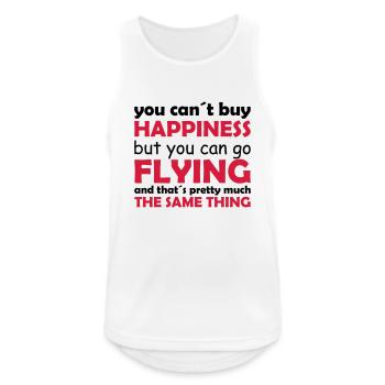 happiness flying - Männer Tank Top atmungsaktiv - Weiß - Vorne - Nick (188cm)