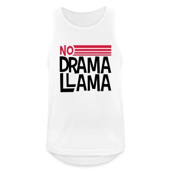 texte logo no drama llama party cool célébrer fun c - Débardeur respirant Homme - blanc - Devant - Nick (188cm)
