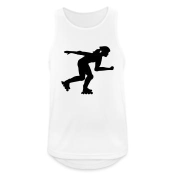 Inline skating - Männer Tank Top atmungsaktiv - Weiß - Vorne - Nick (188cm)
