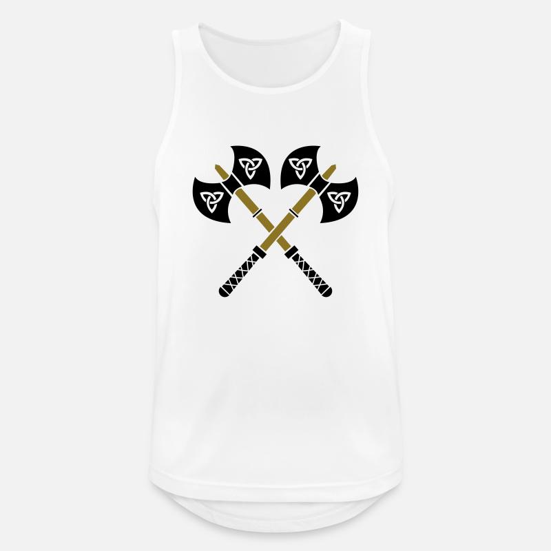 wikinger_aexte_02 - Männer Tank Top atmungsaktiv - Weiß