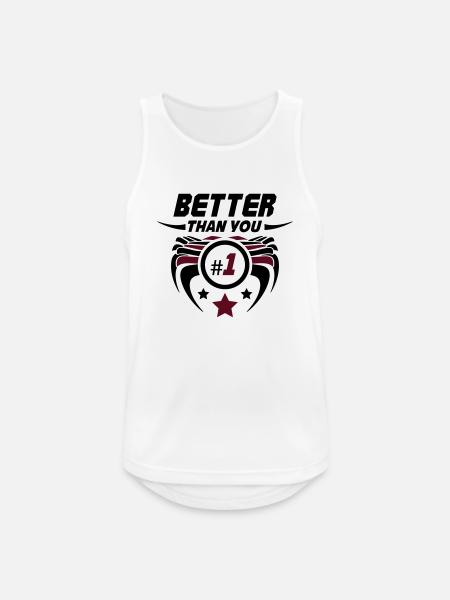 better_than_you_02 - Männer Tank Top atmungsaktiv - Weiß