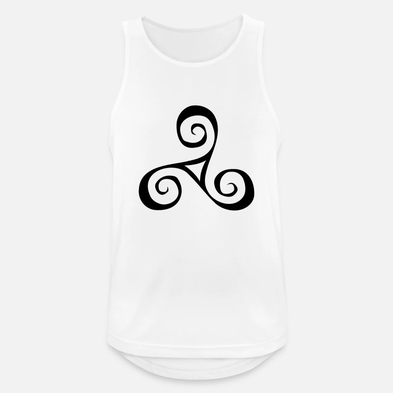 Triskele - Männer Tank Top atmungsaktiv - Weiß