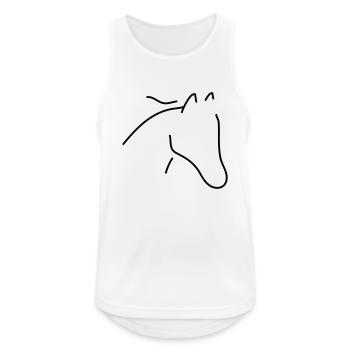 Horse minimal - Men's Breathable Tank Top - white - Front - Nick (188cm)