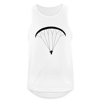 Gleitschirm Streckenflieger - Männer Tank Top atmungsaktiv - Weiß - Vorne - Nick (188cm)