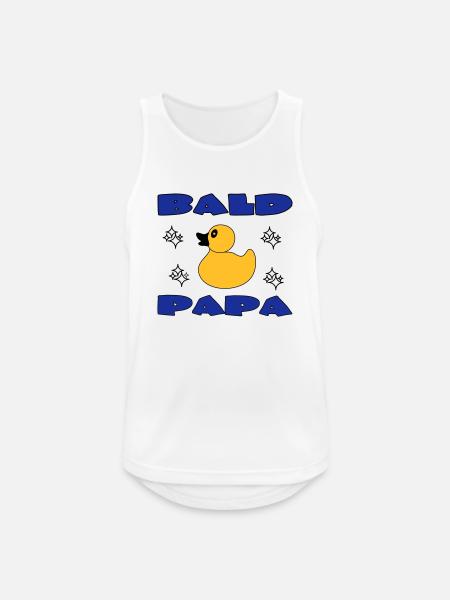 BALD PAPA - Men's Breathable Tank Top - white