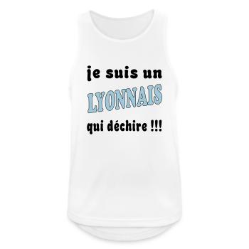 LYONNAIS - Débardeur respirant Homme - blanc - Devant - Nick (188cm)