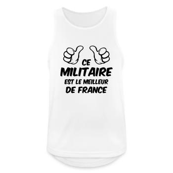 BESTES MILITÄR - Männer Tank Top atmungsaktiv - Weiß - Vorne - Nick (188cm)