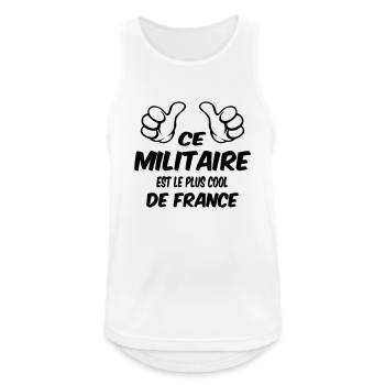 BESTES MILITÄR - Männer Tank Top atmungsaktiv - Weiß - Vorne - Nick (188cm)