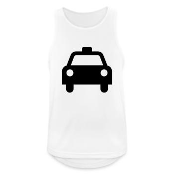 Taxi Service - Männer Tank Top atmungsaktiv - Weiß - Vorne - Nick (188cm)