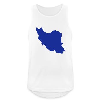 Iran - Männer Tank Top atmungsaktiv - Weiß - Vorne - Nick (188cm)