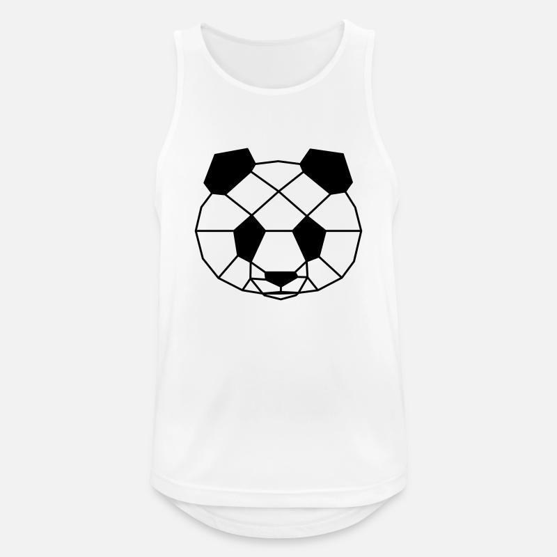 Poly Panda - Männer Tank Top atmungsaktiv - Weiß