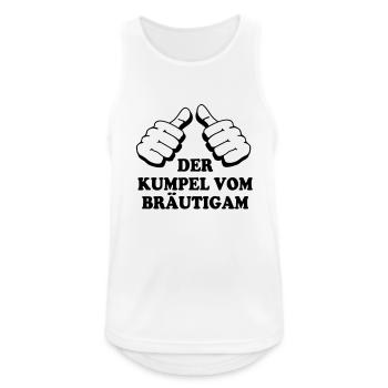 Kumpel vom Bräutigam - Männer Tank Top atmungsaktiv - Weiß - Vorne - Nick (188cm)