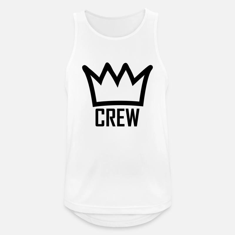 crew - Männer Tank Top atmungsaktiv - Weiß