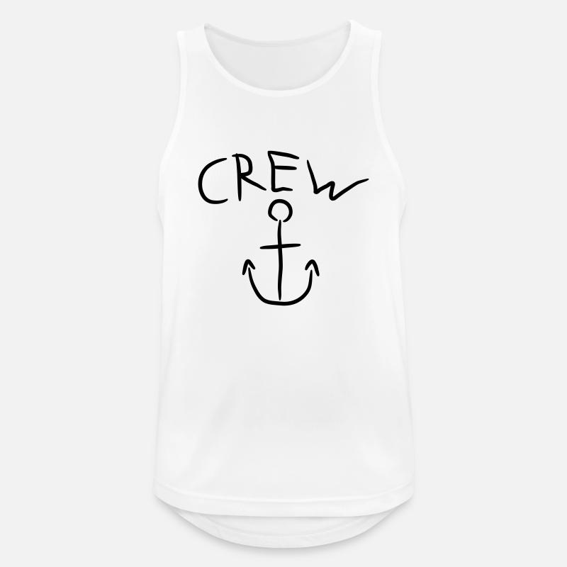Crew Anchor Comic Logo - Männer Tank Top atmungsaktiv - Weiß