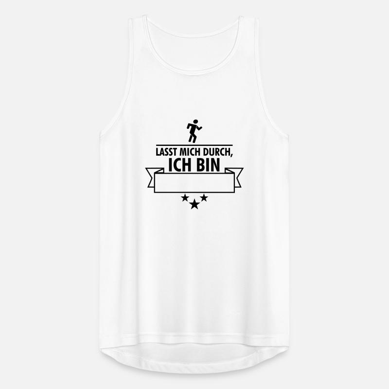Lasst mich durch, ich bin (dein Text, dein Beruf) Männer Tank Top atmungsaktiv