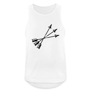 Pfeile - Männer Tank Top atmungsaktiv - Weiß - Vorne - Nick (188cm)