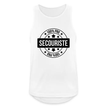 Erste Hilfe / Retter / Retterin / Arzt - Männer Tank Top atmungsaktiv - Weiß - Vorne - Nick (188cm)